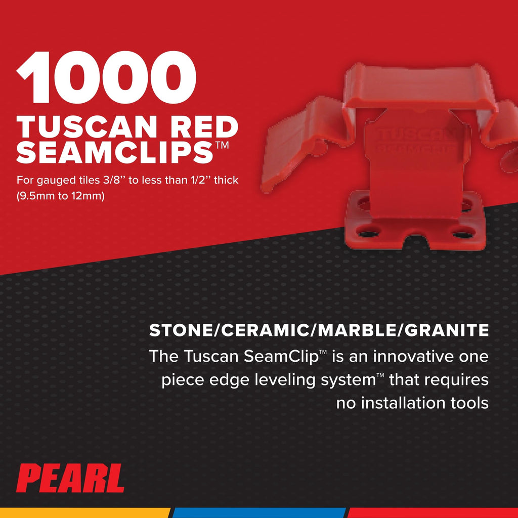 Seamclip Truspace Red 3/8" to 1/2" Tiles, Box of 1000
