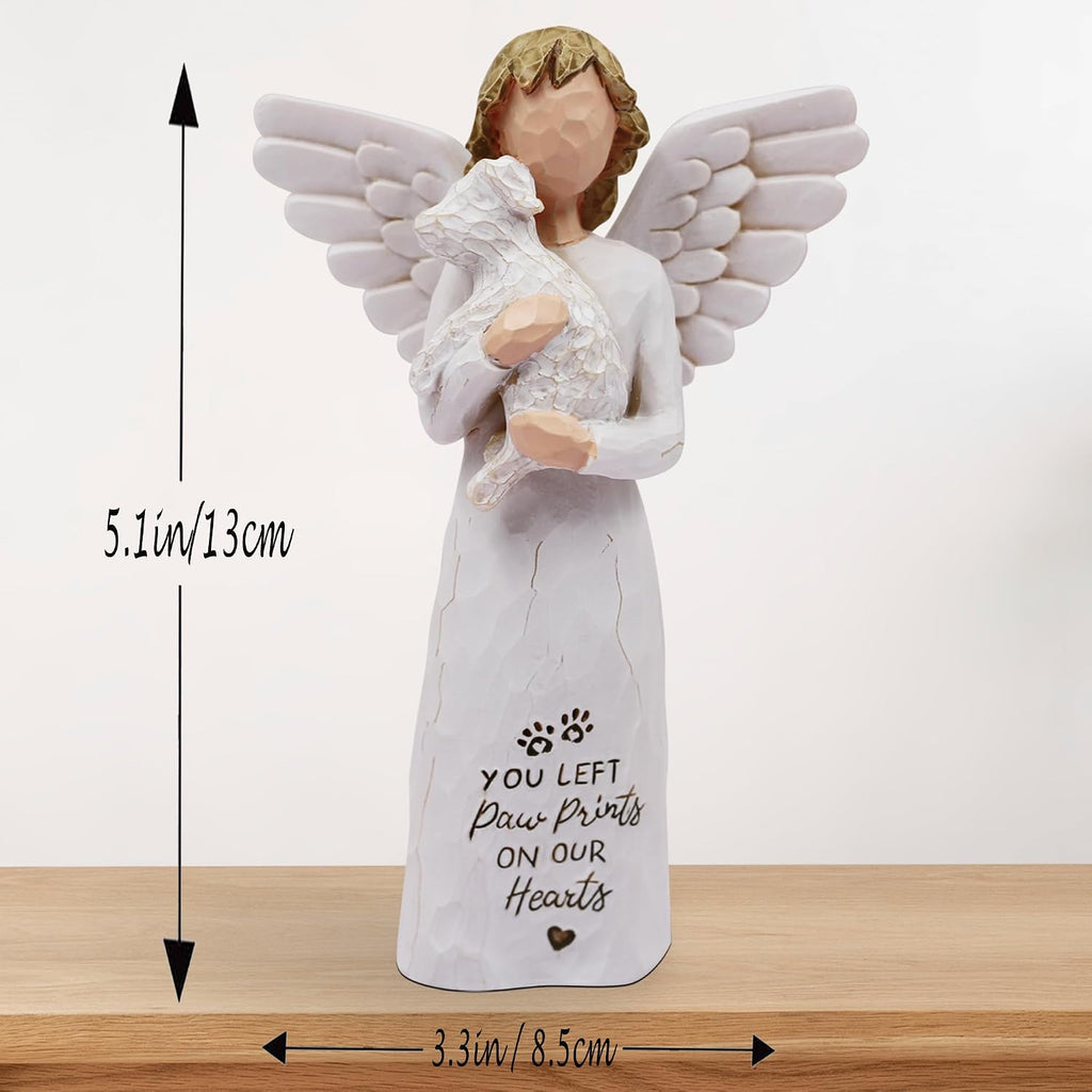 Dog Memorial Gifts for Loss of Dog Sympathy Gift Figurines White