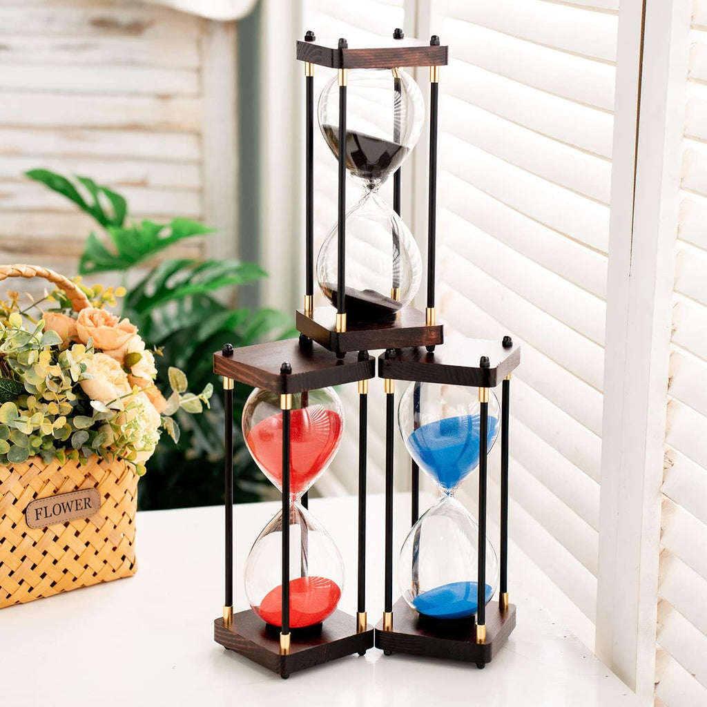 Large Sand Timer, Hourglass Timer 30 Minutes, Vintage Wooden Hour Glass Timer, Modern Home Kitchen Office Decoration