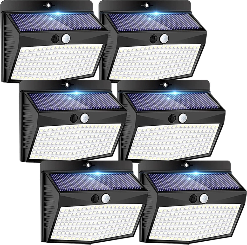 6 Packs] Solar Lights Outdoor Motion Sensor Solar Security Lights Waterproof with 3 Lighting Modes Solar Powered Wall