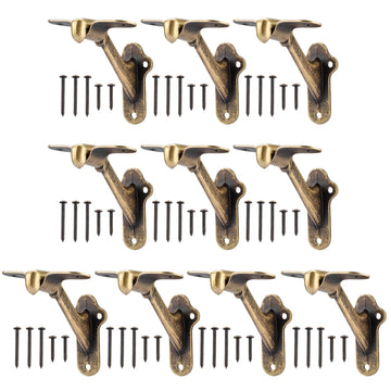 Handrail Stair Brackets 10pcs Heavy Duty Hand Rail Bracket with Screws for Stairways Staircase Railing Bracket