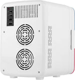 Retro Mini Fridge for Bedroom - Car, Office Desk & College Dorm Room - 10L/12 Can Small Refrigerator - AC/DC 12V