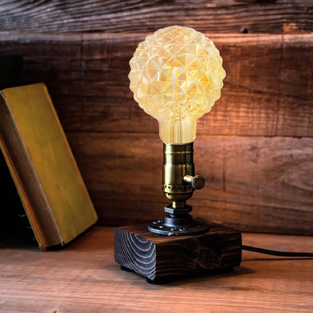 Vintage Edison Bulb G30 G95 6W Equivalent 60watt, Dimmable CRI 90+ LED Filament Light Amber Globe Pineapple 2500K E26