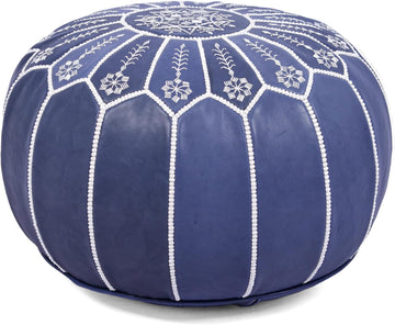 Ottoman Pouf - Stuffed, Foot Stool Ottoman Pouf, Luxury Floor Pouf , Ottoman Pouf Cover, Moroccan Pouf, Genuine