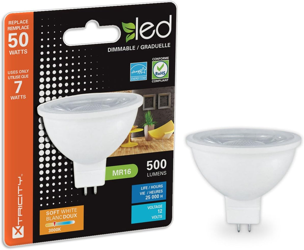 LED MR16 GU5.3 Spotlight Light Bulb, 7W (50W Equivalent), (4 Pack)