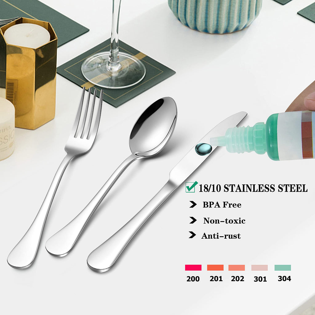 Silverware 18/10 Stainless Steel, Flatware Cutlery Set Service for 8