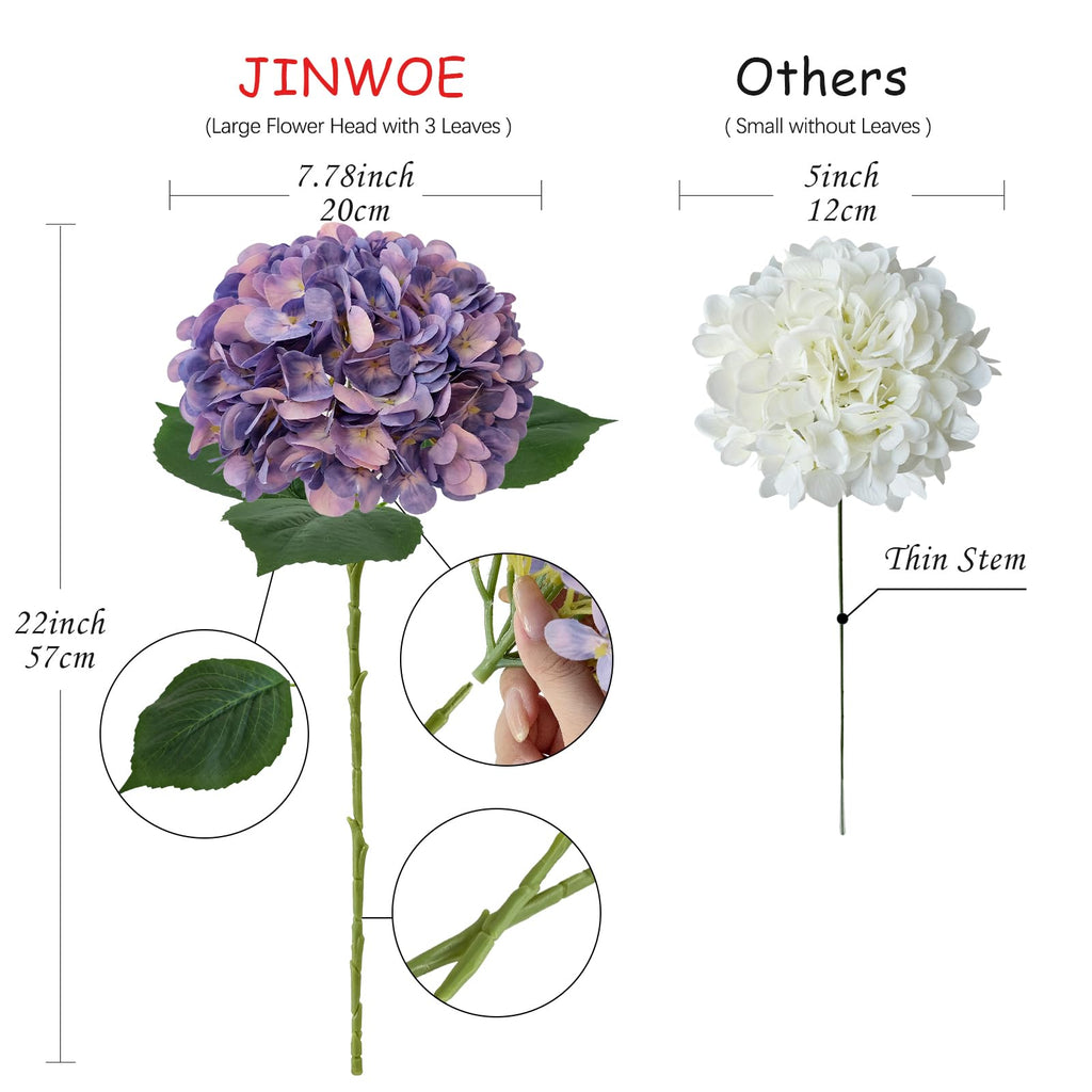 4Pcs Puple Artificial Silk, 22" Silk Faux Bouquet Table Centerpieces Wedding Garden Party Decoration