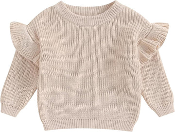 Infant Baby Girl Sweater Baby Pullover Sweater Toddler Girl Knit Sweatshirt Fall Winter Clothes