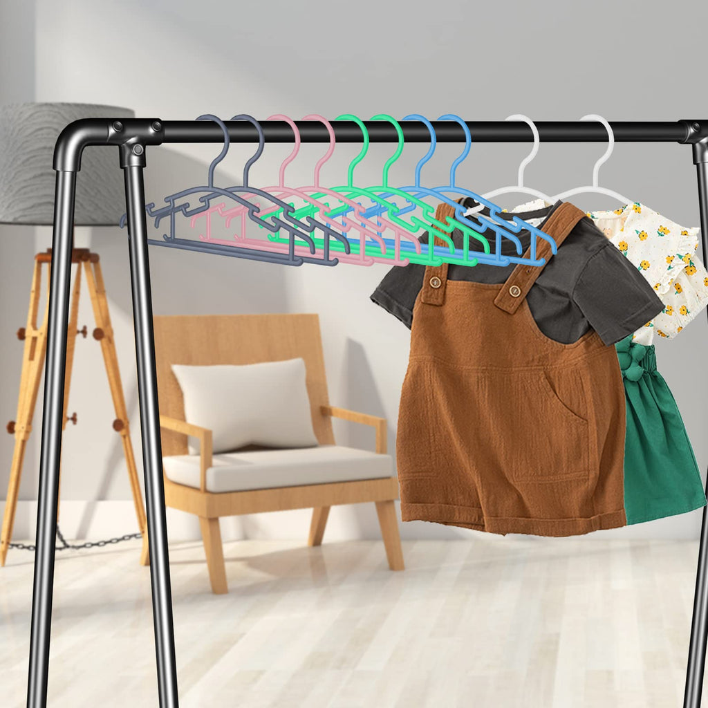 100 Pack White Baby Nursery Closet Hangers, Baby Hangers, Kids Hangers, Non-Slip Laundry Infant Pant & Coat Hangers