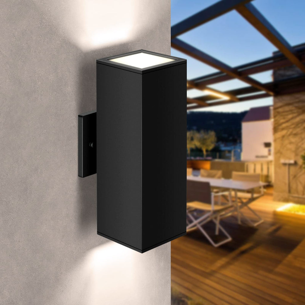 2-Pack Exterior Wall Light Fixtures, Up Down Outdoor Waterproof