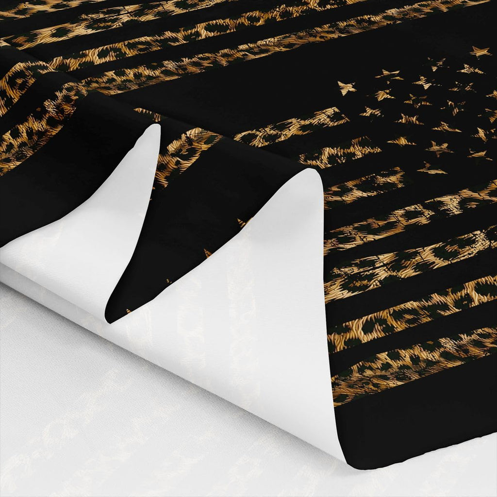 American Flag Leopard Print Upholstery Fabric by The Yard Cheetah Decor Waterproof Fabric Wild Hunting African Safari