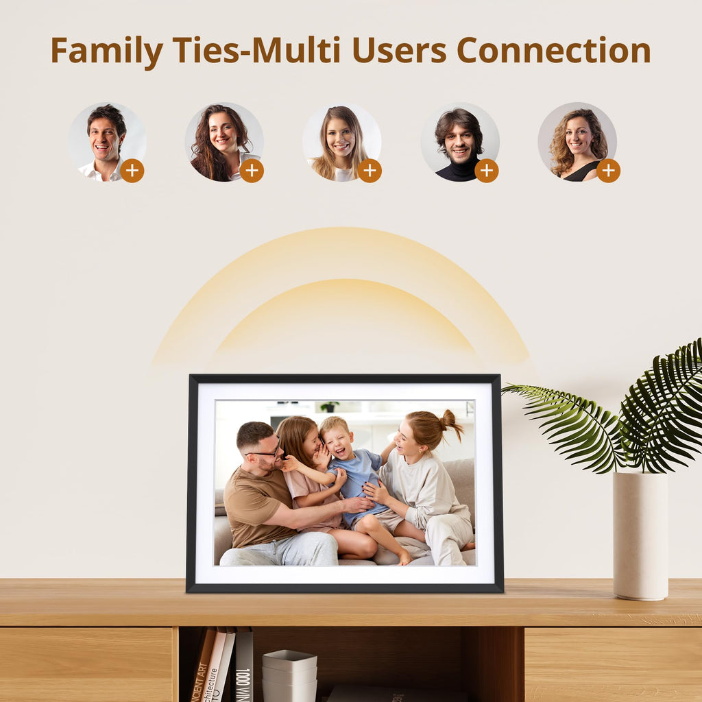 10.1'' WIFI Digital Picture Frame - 1280*800 HD IPS Touch Screen Digital Photo Frame Display, Auto-Rotate, Share