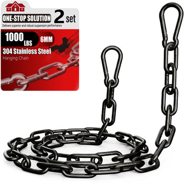 45" Hanging Swing Chain, 1000 lb Capacity, 6 mm 304 Stainless Steel