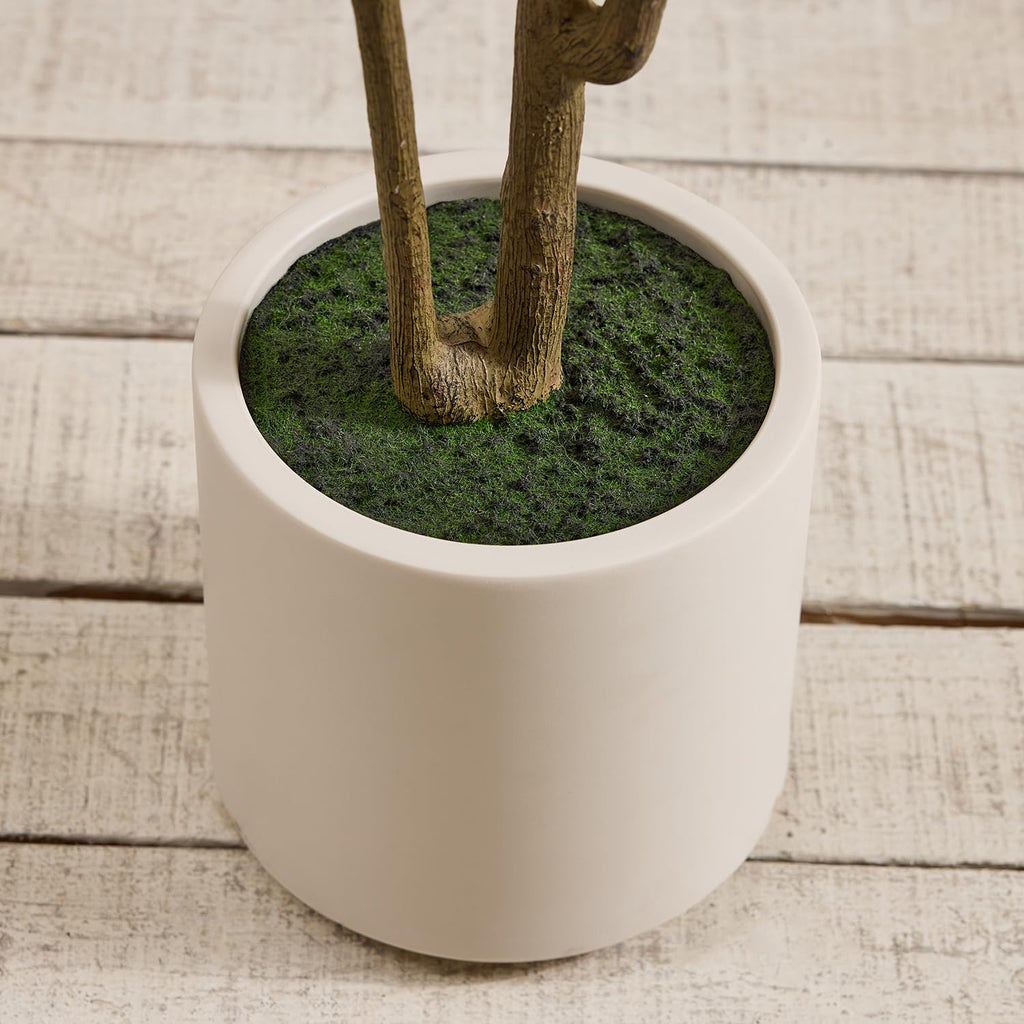 6FT Olive Trees Artificial Indoor with White Planter