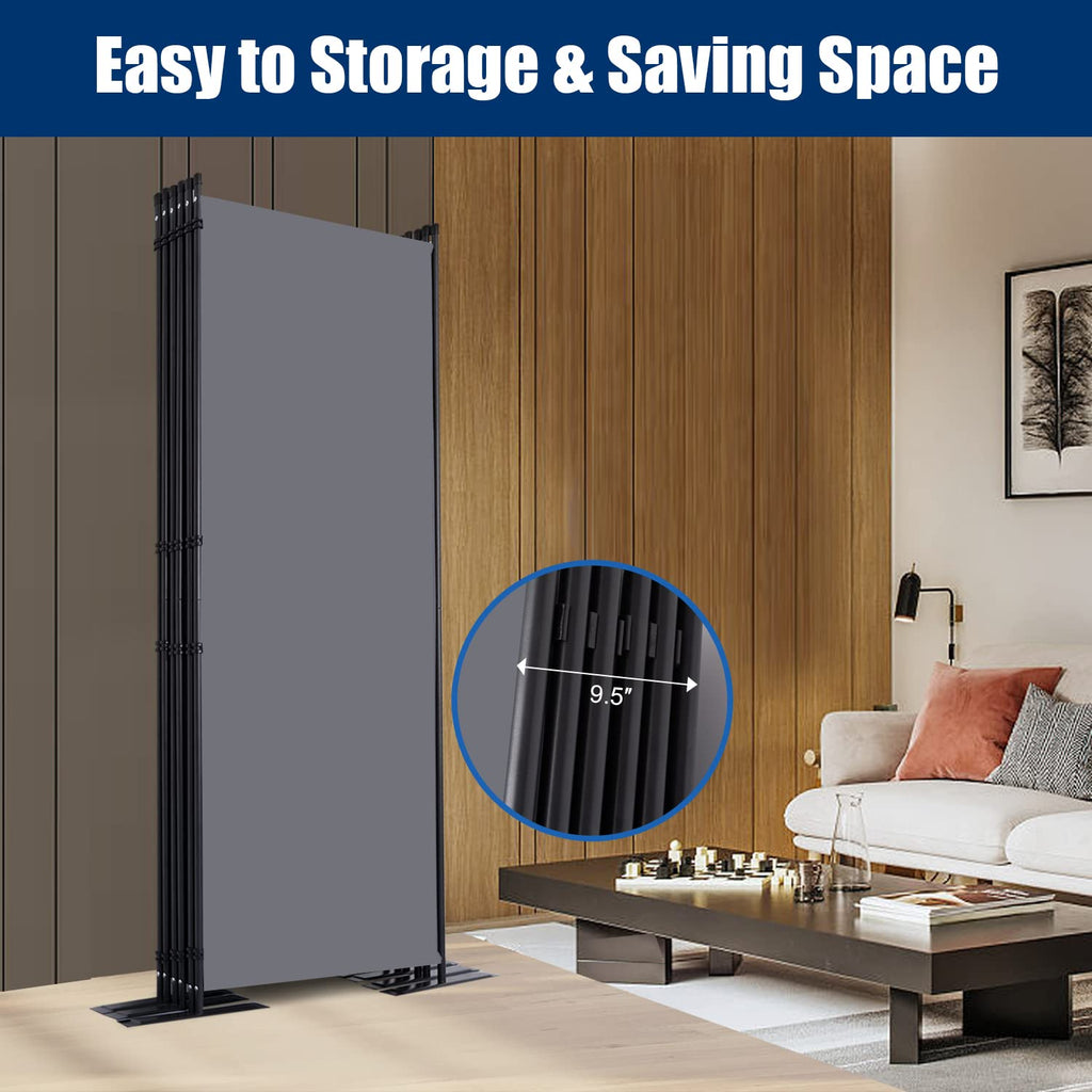Room Divider 6 Panel-204''Wide, 6FT Room Dividers and Folding Privacy Screen