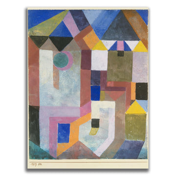 Paul Klee Canvas Wall Colorful Architecture Poster - Abstract Original Color Painting Modern Home Decor Suitable