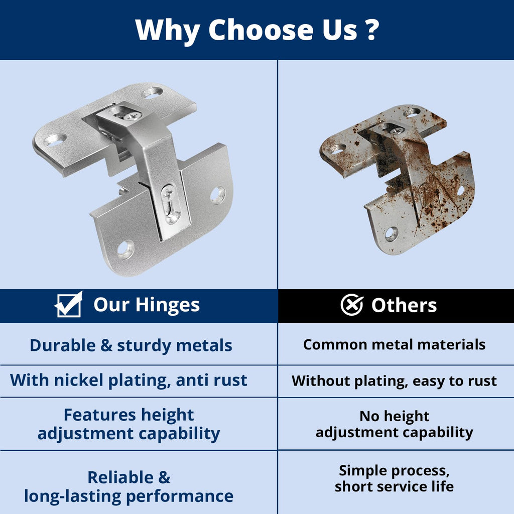 1-Pack Adjustable Concealed Pie-Cut Corner Cabinet Hinge 343.90.710 Hinges