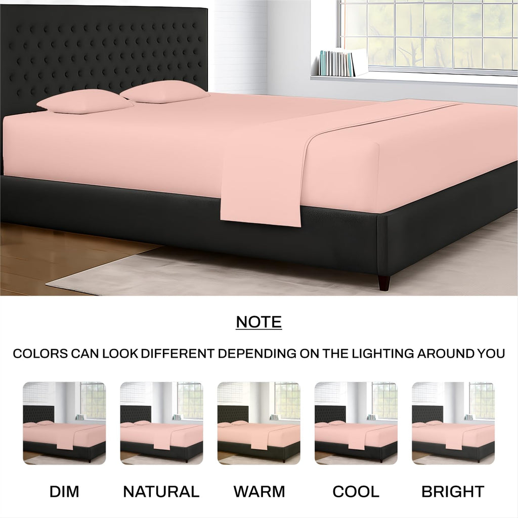 84"x 84" 4 Pc Emperor/Wyoming King Sheet Set 100% Egyptian Cotton - Deep Pocket 15" Ultra Soft, Breathable, Hotel