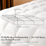 Goose Down Fiber Comforter King - All Season Naturally Breathable Down Comforters