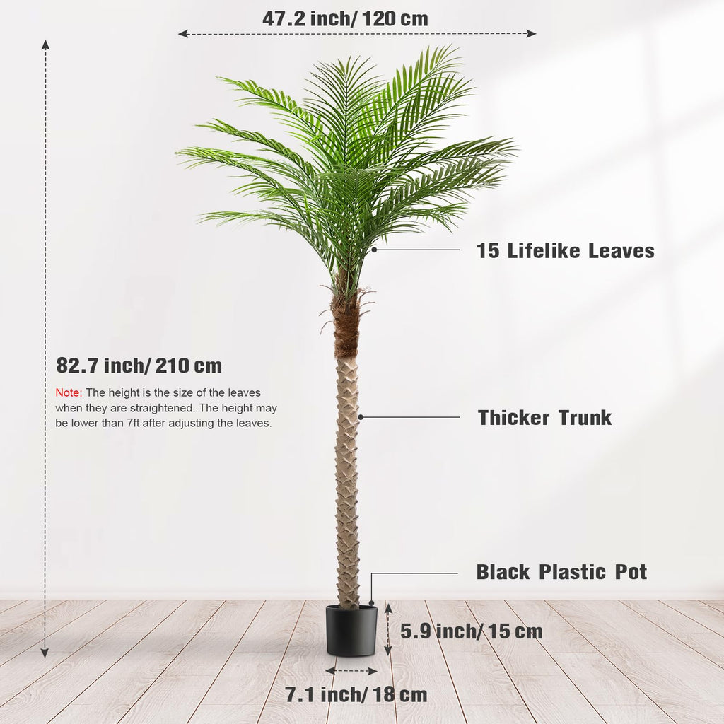 Artificial Phoenix Palm Tree 7ft Tall Outdoor/Indoor Decor