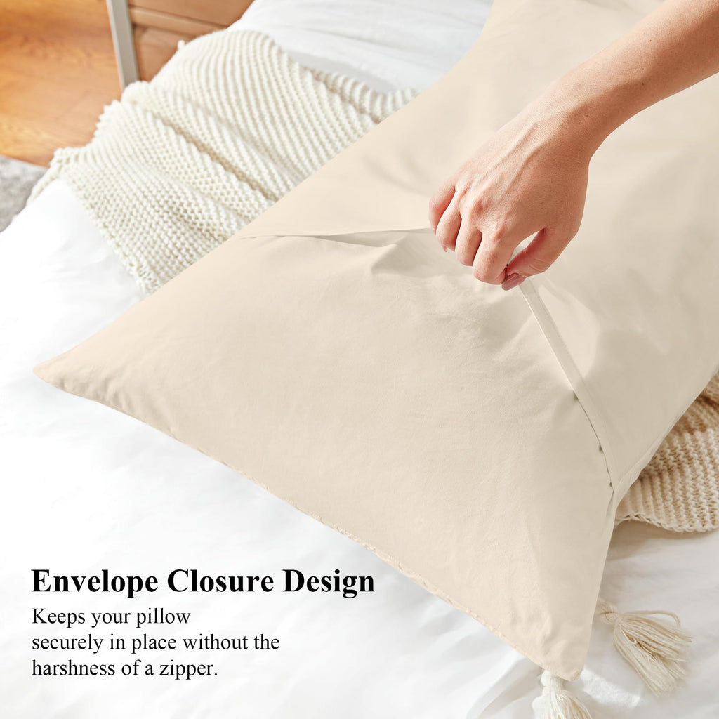 100% Coton Waffle Pillow Shams Standard Size Set of 2, Soft Aesthetic Pillow Cases 2 Pack, Breathable Decorative