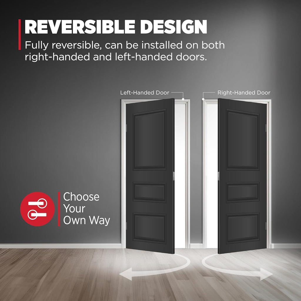 San Clemente Front Door Lock Handle and Deadbolt Set, Entry Handleset Exterior with Interior Reversible Lever - Door Handleset