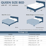 Queen Comforter Set Black - Bed in a Bag Queen 7 Pieces, Luxury Soft Bed Set for All Seasons