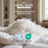 Luxurious Feather and Down Comforter Duvet Insert Twin, 100% Cotton Cover, Hotel Collection Quilts, 