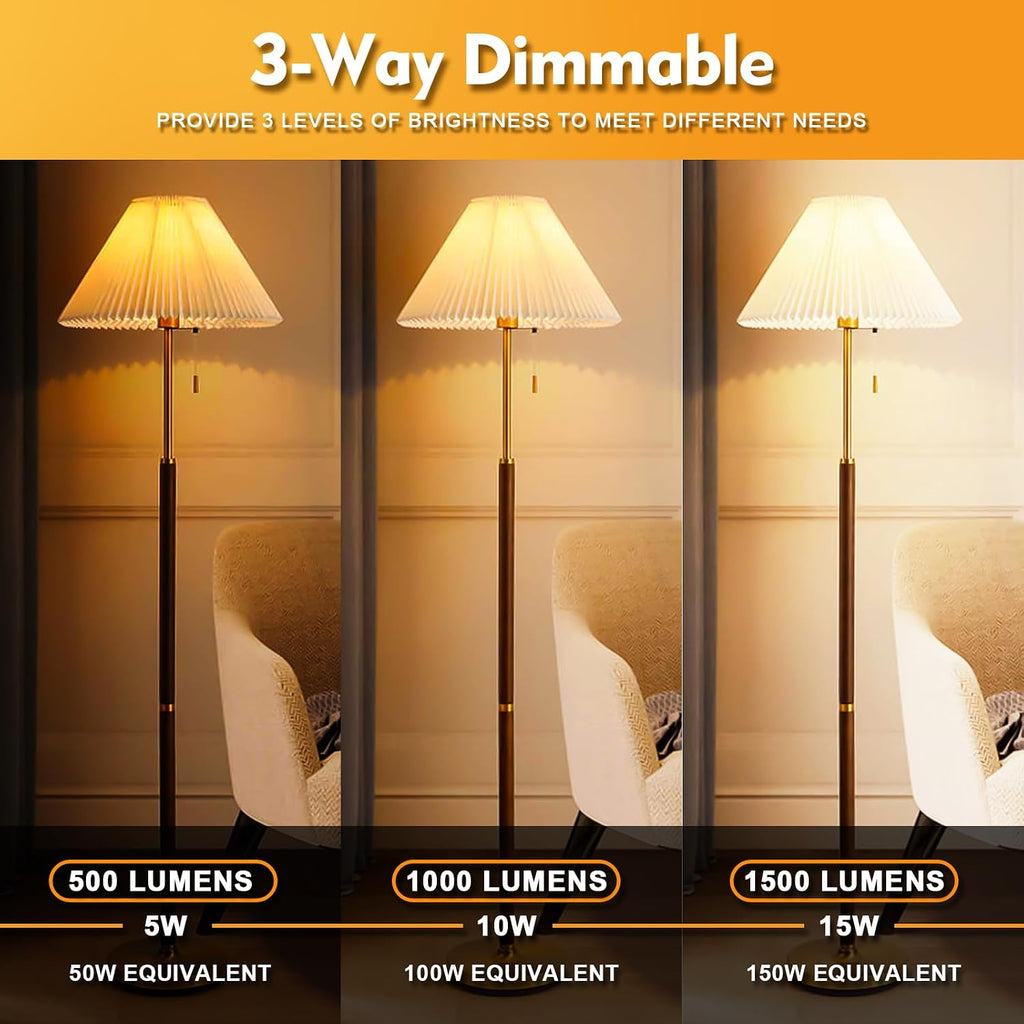 3 Way Light Bulbs 50 100 150 Warm White, E26 Medium Base,2 Pack
