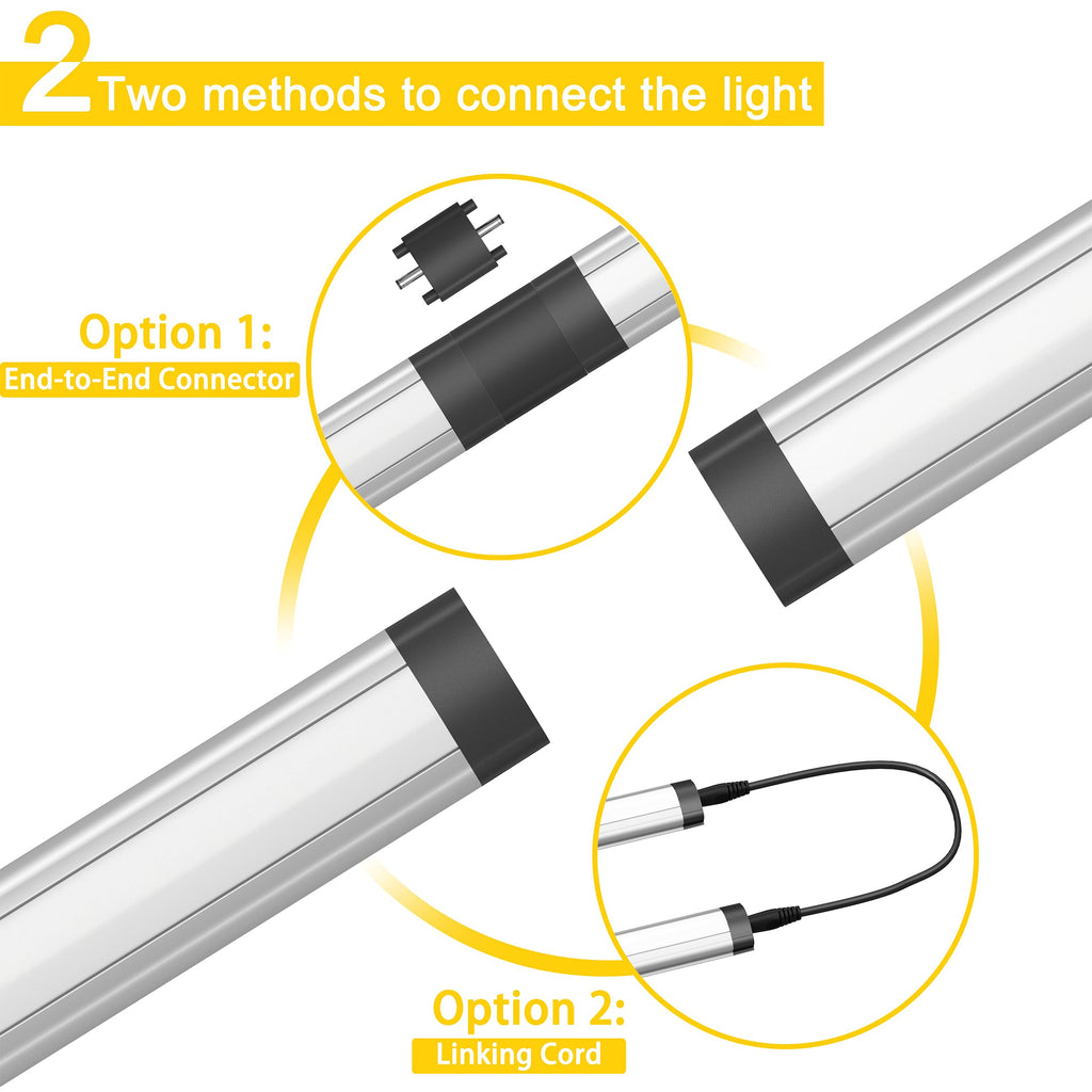 12-inch Plug-in LED Under Counter Lights, Soft White 3000K, Pack of 3