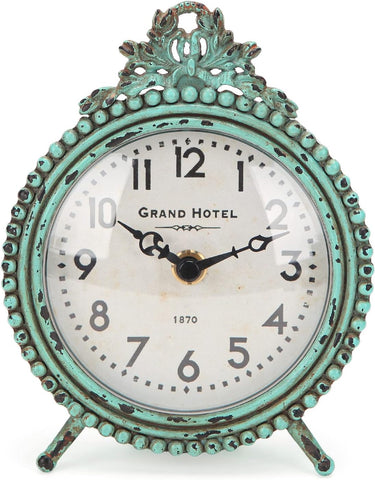 NIKKY HOME Antique Table Clock Silent Non-Ticking