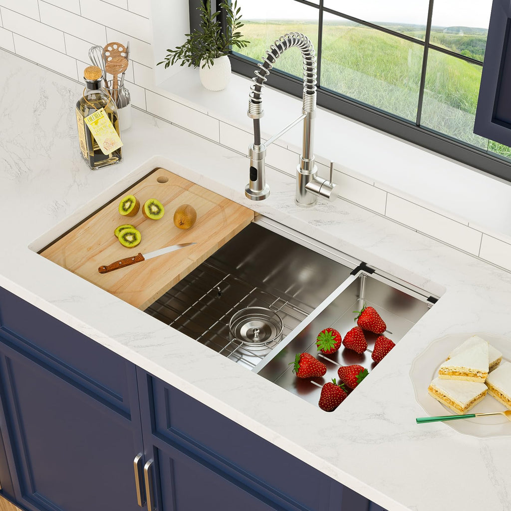 33 Kitchen Sink Undermount 33x19 Inch Undermount Sink Workstation
