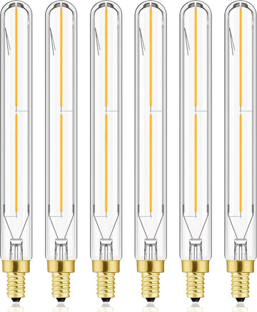 E12 Long Tubular Light Bulbs, 4W Led Edison Bulbs Soft White 3000K