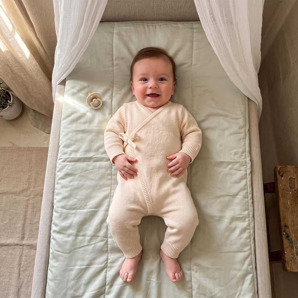 Outfit Baby Boy Knit Wrap Sweater Romper Jumpsuit