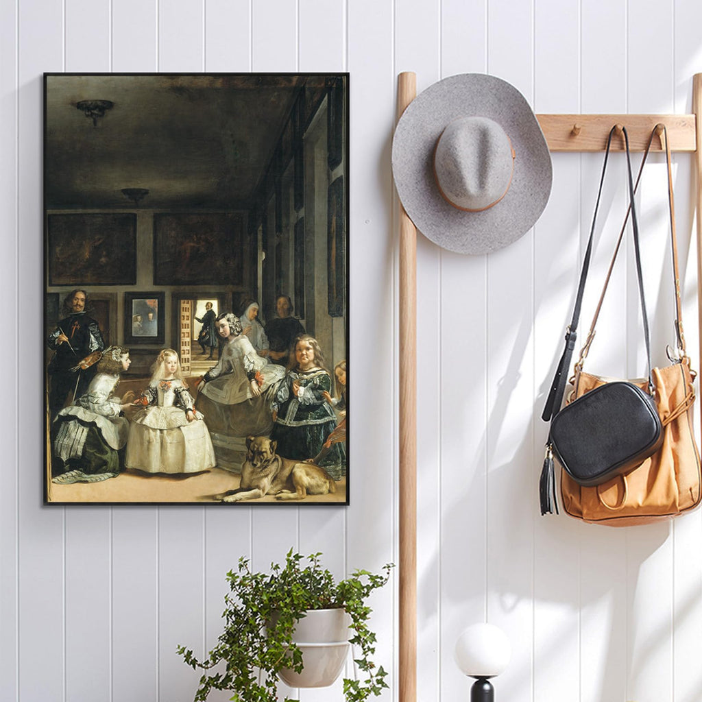 Diego Velazquez Canvas Wall Art - Las Meninas Poster - Famous Oil Painting Reproductions - Classic Prints Vintage