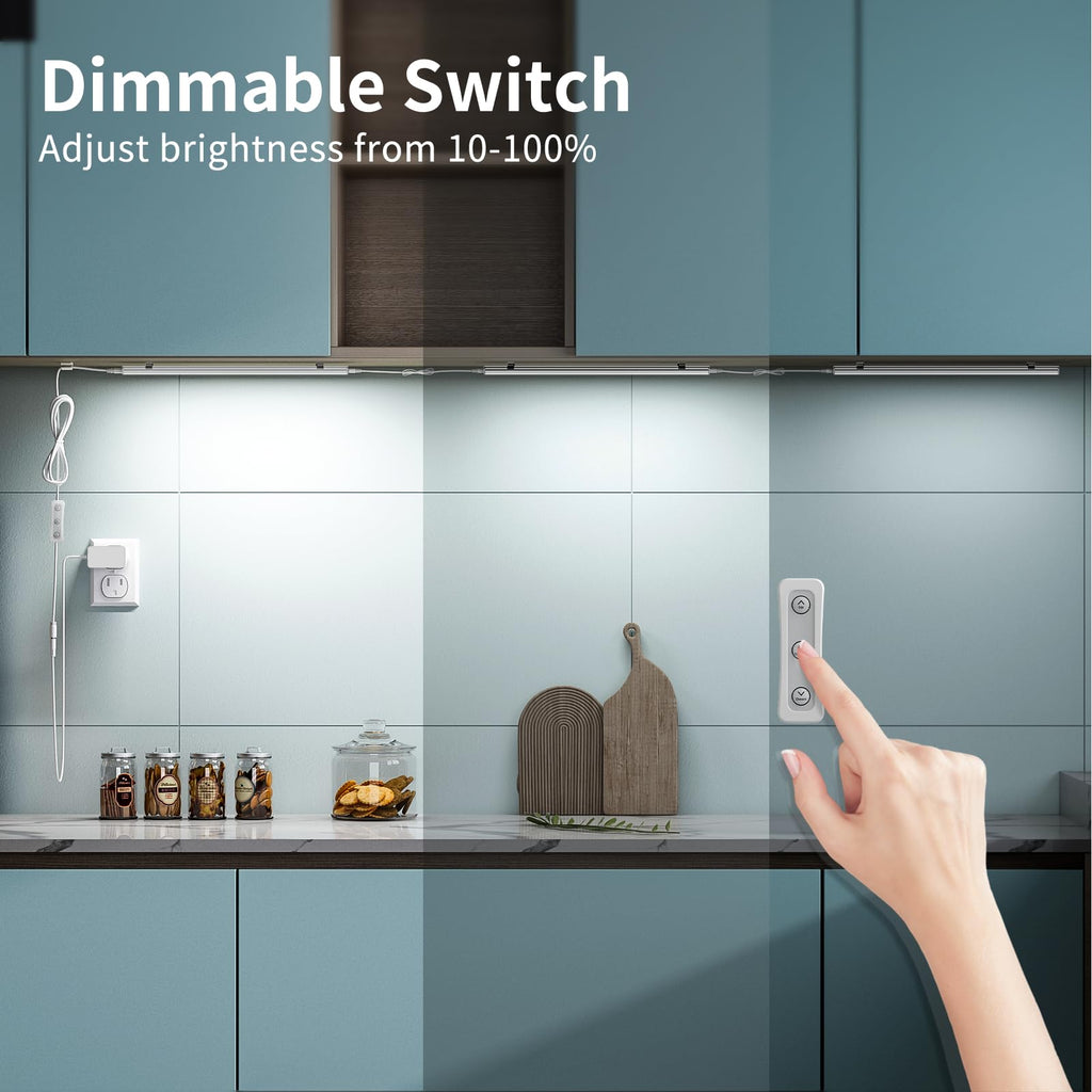 Under Cabinet Lighting, 4500K Daylight, 3 Pack 12 inch Linkable