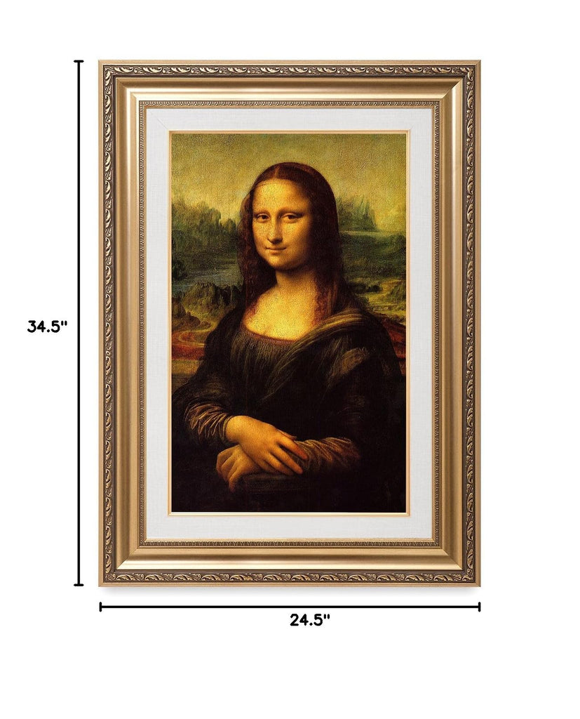 Mona Lisa Framed Wall Art, Gold Frame, 36x26"