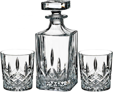 Markham Square Decanter & Double Old Fashion Pair Decanter Set, (), Clear, 30 fluid ounces - Set of 2