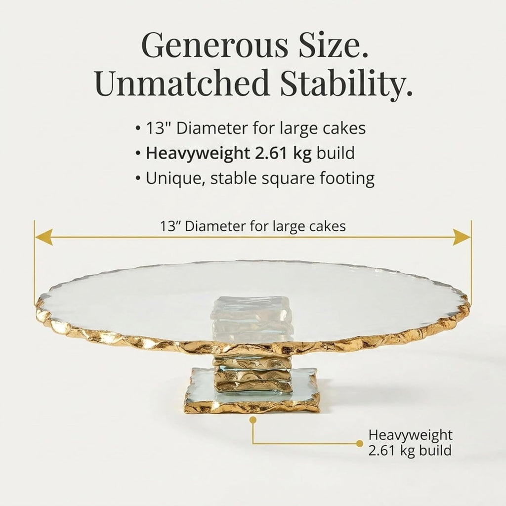 Cake Stand, Footed Cake Plate, Cake Server Stand - 13", Harper Collection
