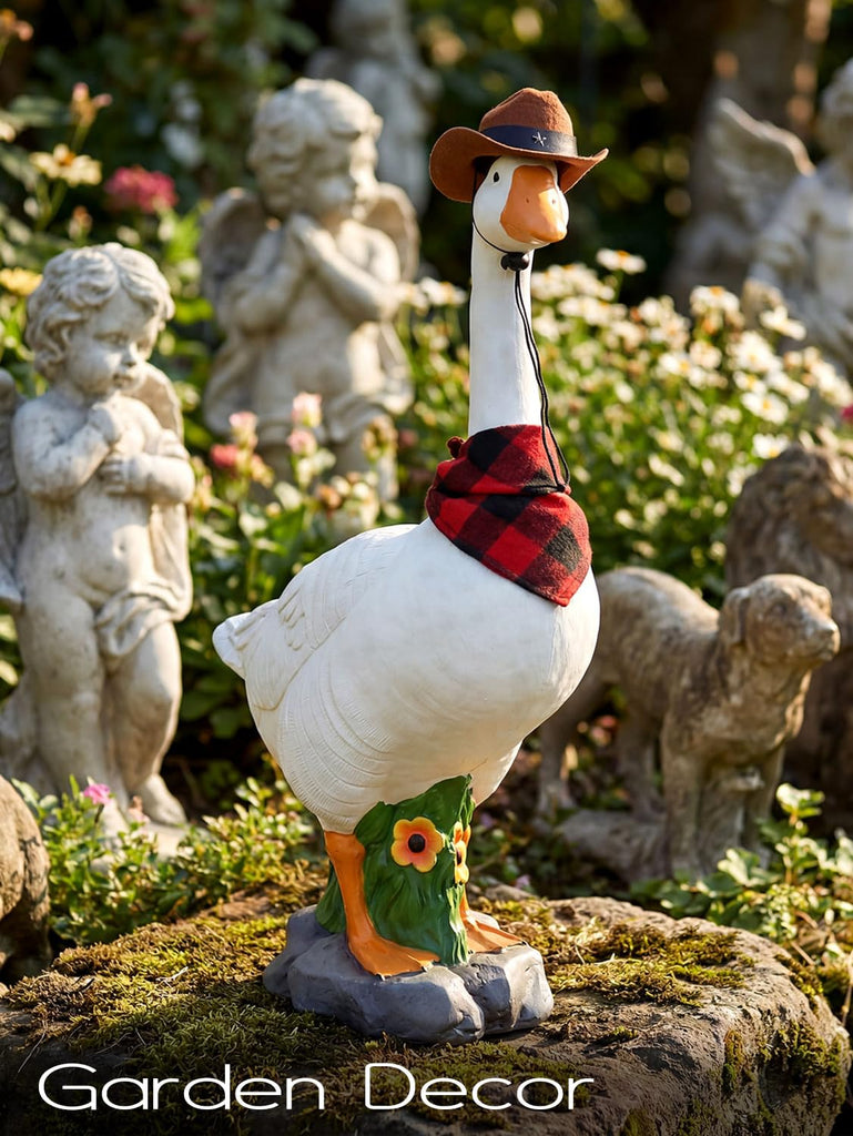 Premium Adjustable Large 23 Inch Porch Goose Statue