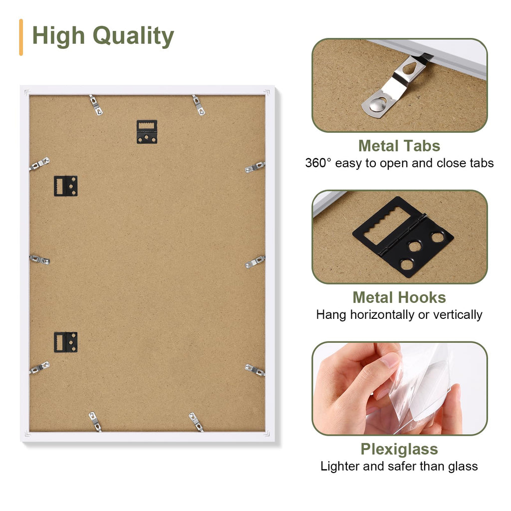 14x20 Collage Picture Frame, Displays 9Pcs 4x6 Pictures, White