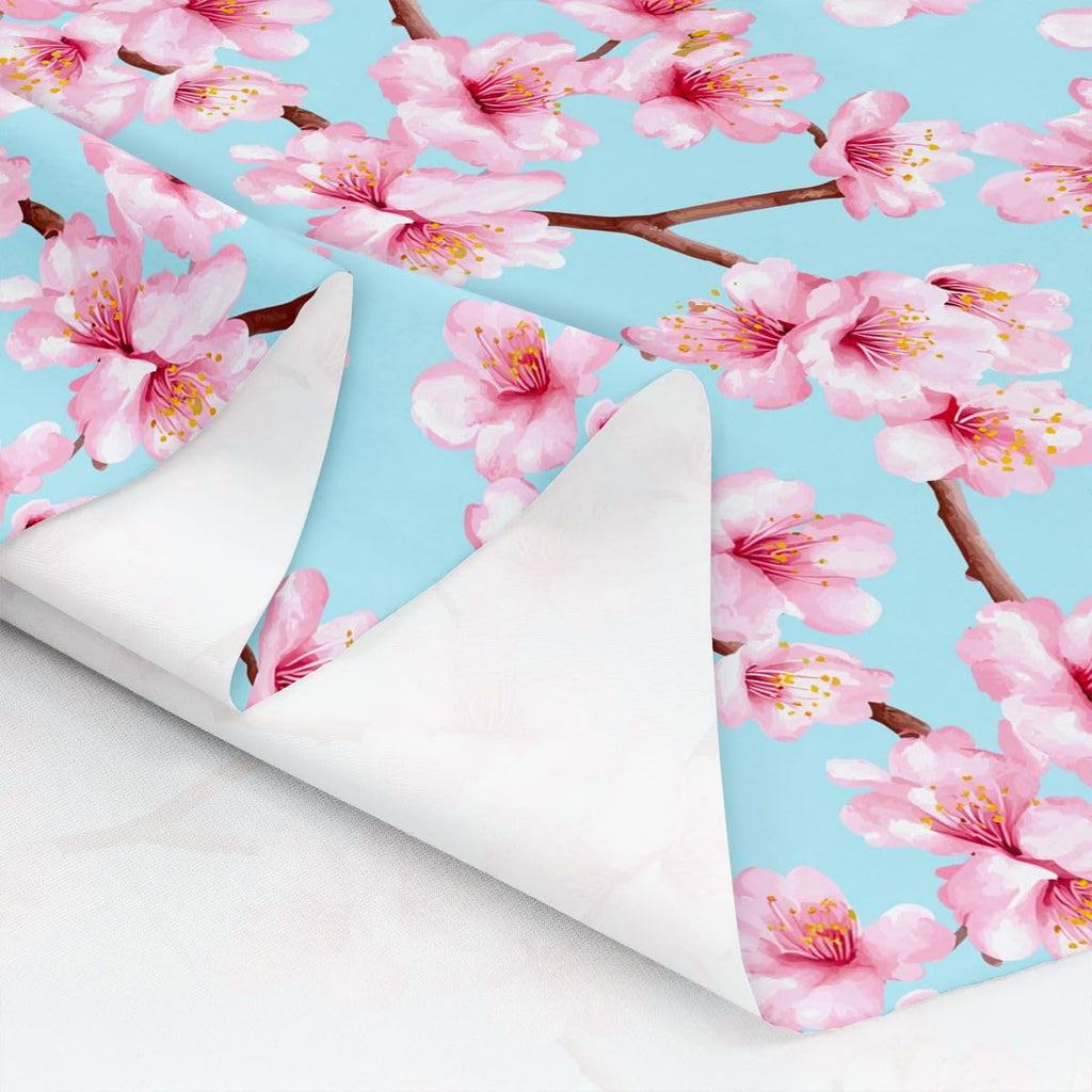 Cherry Blossom Fabric By The Yard, Japanese Floral Upholstery Fabric for