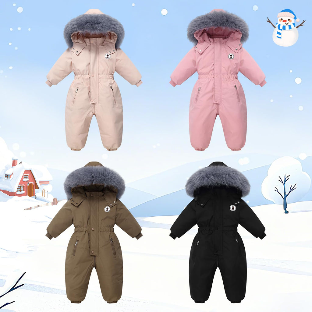 Toddler One Piece Snowsuit, Baby Boys Girls Jumpsuit