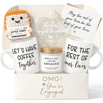 Gifts for Couples Newly Engaged Gift Ideas Happy Engagement Gifts for Women Bride to Be Gift Box Just Congrats on