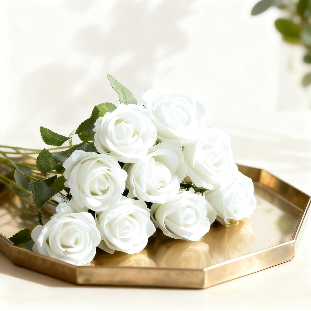 100Pcs White Roses — Faux Plants & Florals | Casa Home Living