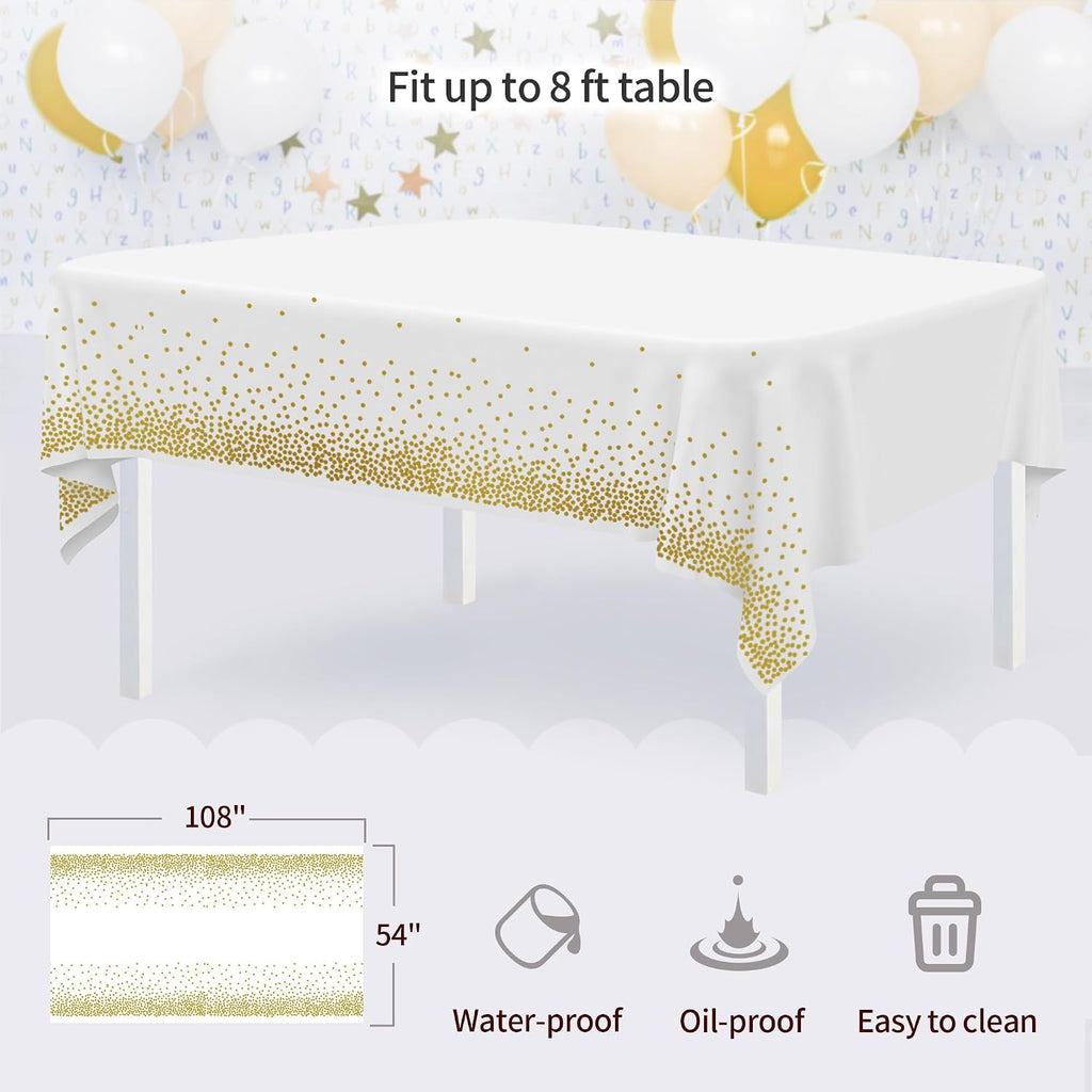 Cake Stand Set of Cupcake Stand, Tray & Table Cloth (White) - Set of 11