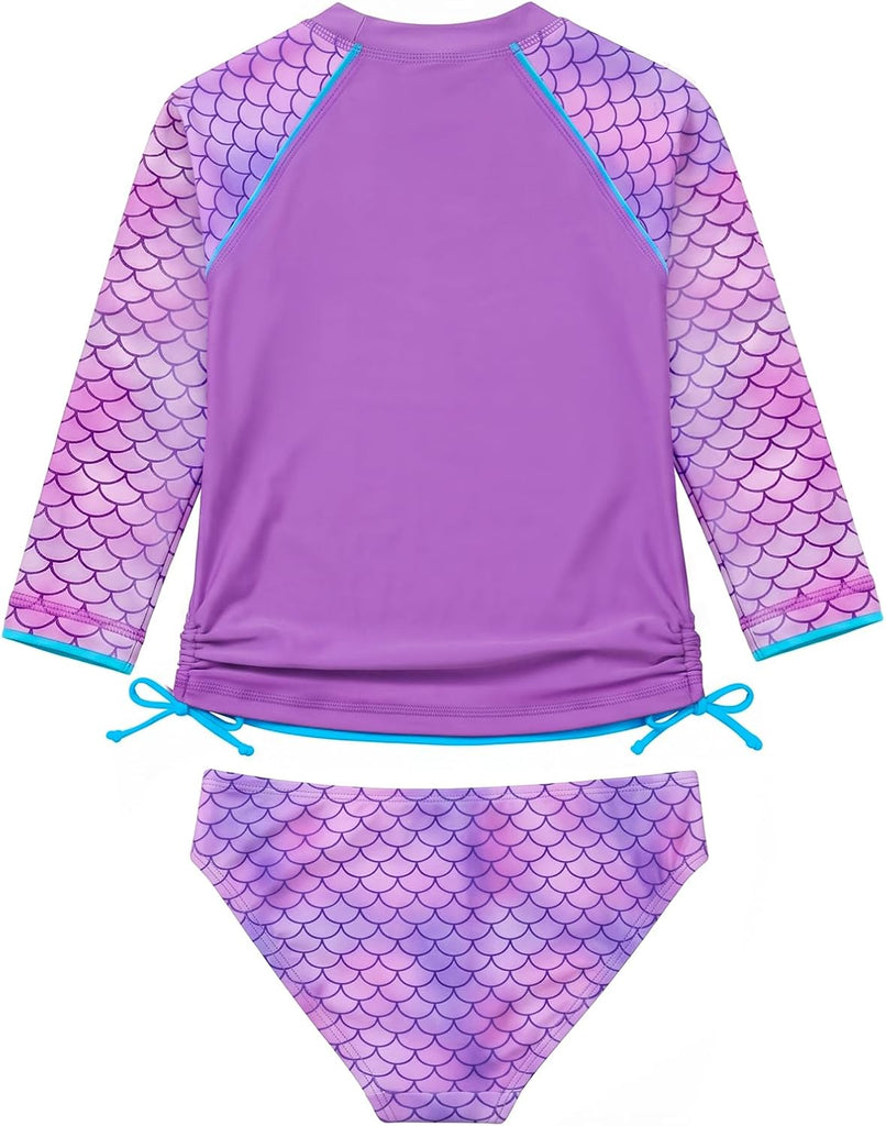 Girls Piece Rash Guard UPF 50+ Sun Protection Swimsuit