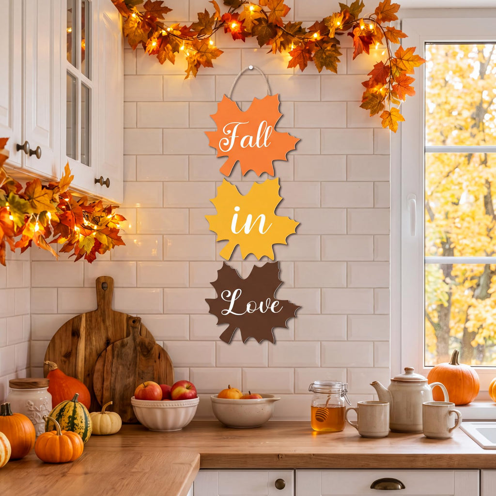Fall in Love Wooden Sign, Fall Decorations Decor