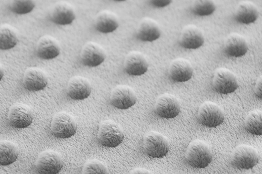 Light Gray Minky Bubble Dimple Dot Plush Fur Fabric Polyester 58-60"