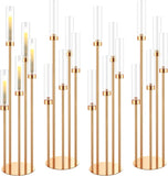 5 Arm Candelabra Centerpieces for Tables 42.5'' Tall Floor Candle Holder Metal Candlestick Stand with Acrylic